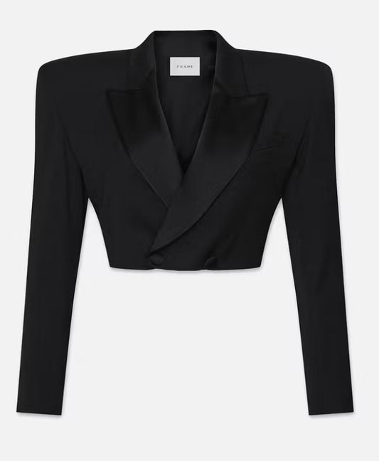 DOUBLE BREASTED CROPPED BLAZER