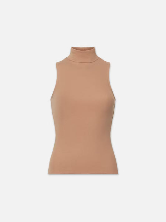 SLEEVELESS TURTLENECK TOP