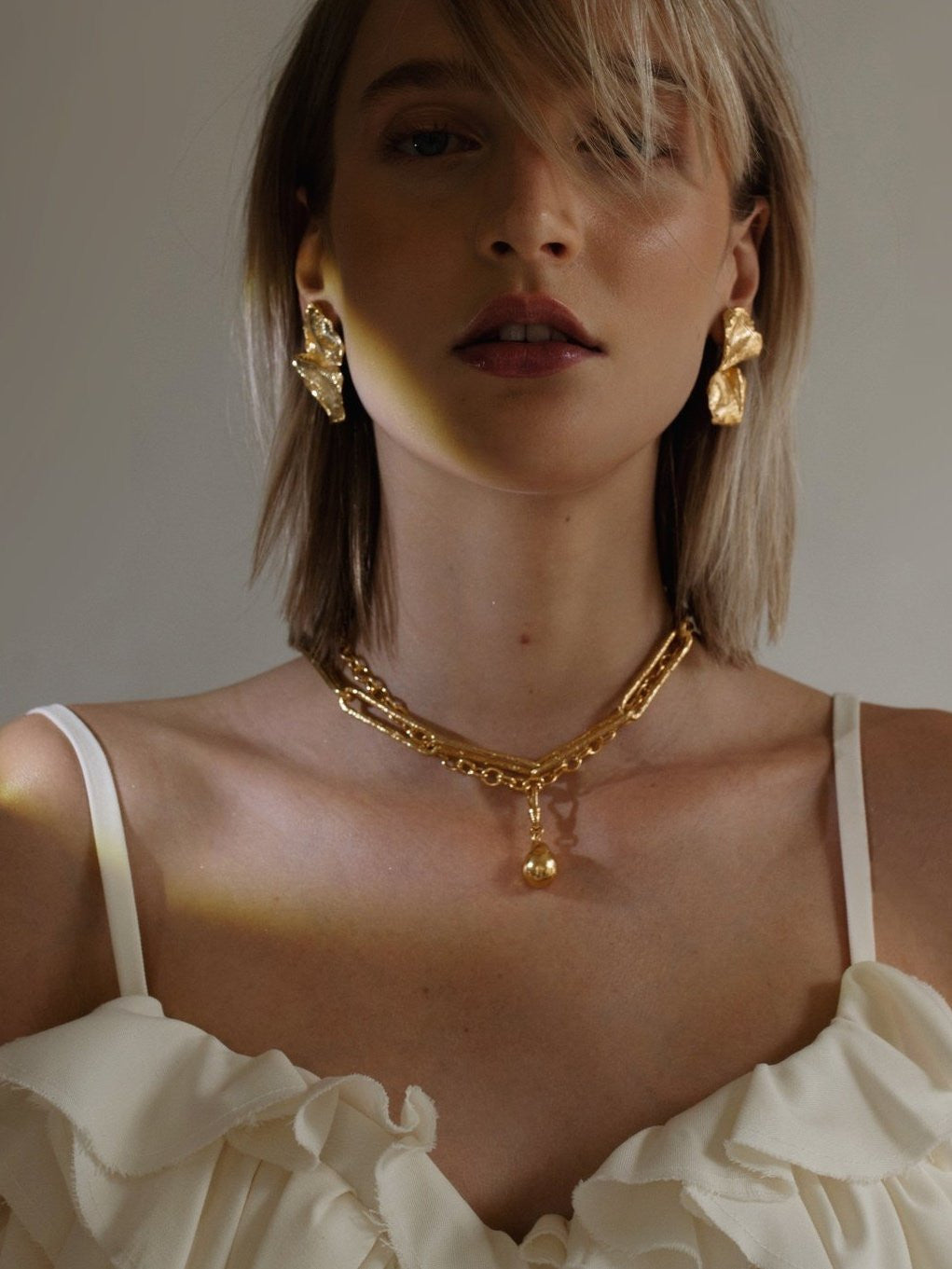 THE MOLTEN BAROQUE NECKLACE - 24K GOLD VERMEIL